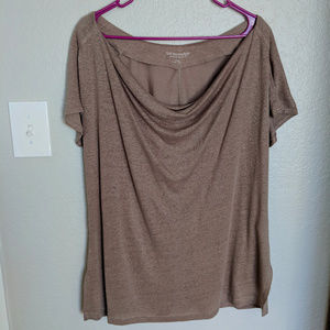 Soft Surroundings brown Linen top in Large